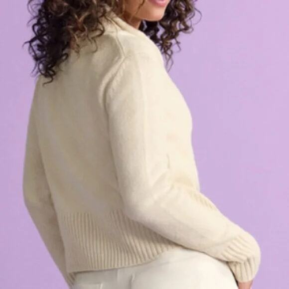 CABI Hope Pullover Cowl Neck Sweater Beige - Picture 3 of 5